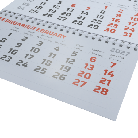 Calendar de perete triptic cu 3 spirale, personalizat [1]