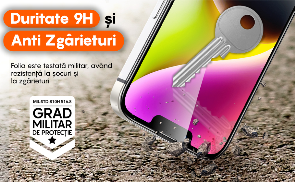 Folie Sticla Mata compatibila cu iPhone 16 Pro Max, MaxDefense+, Anti Zgarieturi, Full Glue, Full Cover 3D, Protectie Ecran 3D, Duritate Ridicata [8]