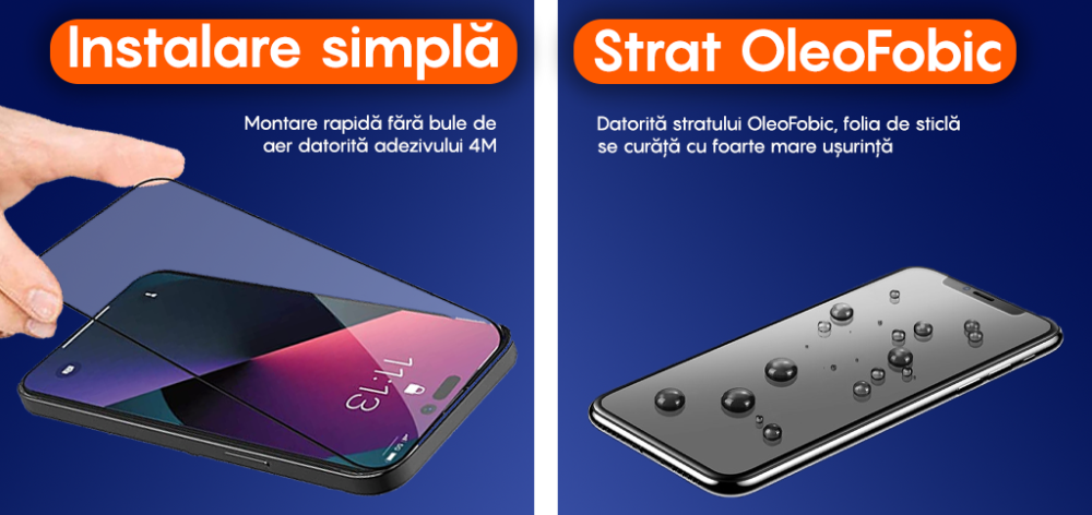 Folie Sticla Mata compatibila cu iPhone 16 Pro Max, MaxDefense+, Anti Zgarieturi, Full Glue, Full Cover 3D, Protectie Ecran 3D, Duritate Ridicata [6]