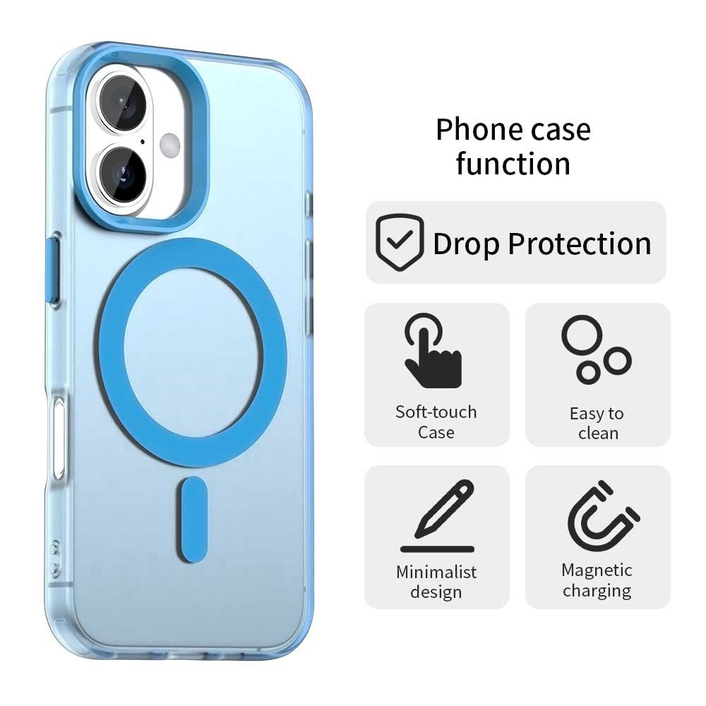 Husa CandyCase MagSafe pentru  iPhone 16 - Blue, Albastru [2]