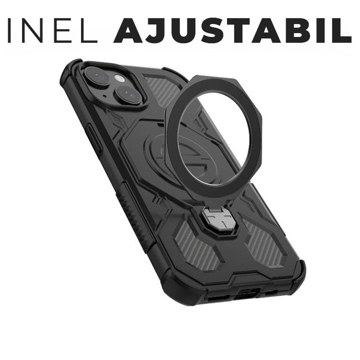 Husa tip Carbon Shield PRO - iPhone 15 - White Transparent [4]