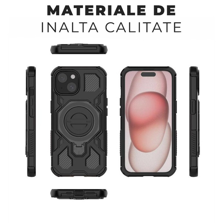 Husa tip Carbon Shield PRO - iPhone 15 - White Transparent [3]