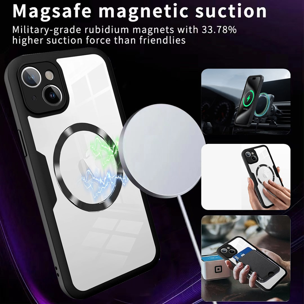 Husa ColorVerse MagSafe Series + Screen Protector pentru iPhone 15, Mov , Purple [4]