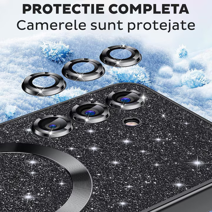 Husa cu sclipici pentru iPhone 17 Pro ,Luxury Glitter MagSafe,Albastru inchis, Deep Blue [4]