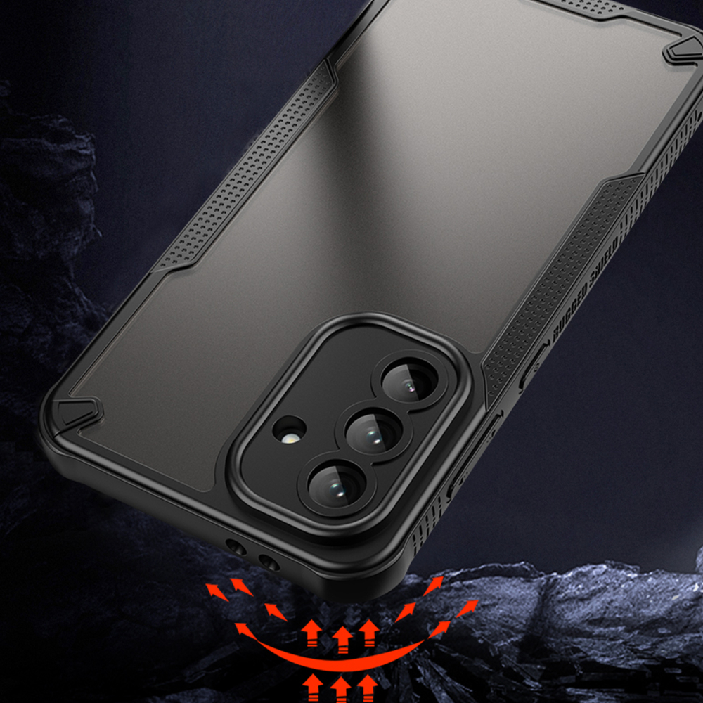 Husa  Defender Matt pentru telefon Samsung Galaxy A56-5G, neagru mat, protectie la cadere, material TPU [4]