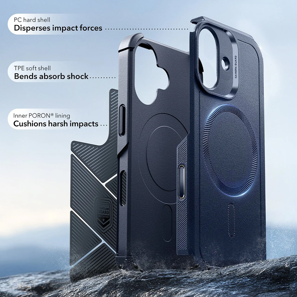 Husa ESR pentru iPhone 17  - Cyber Halolock -- Blue, Albastru [3]