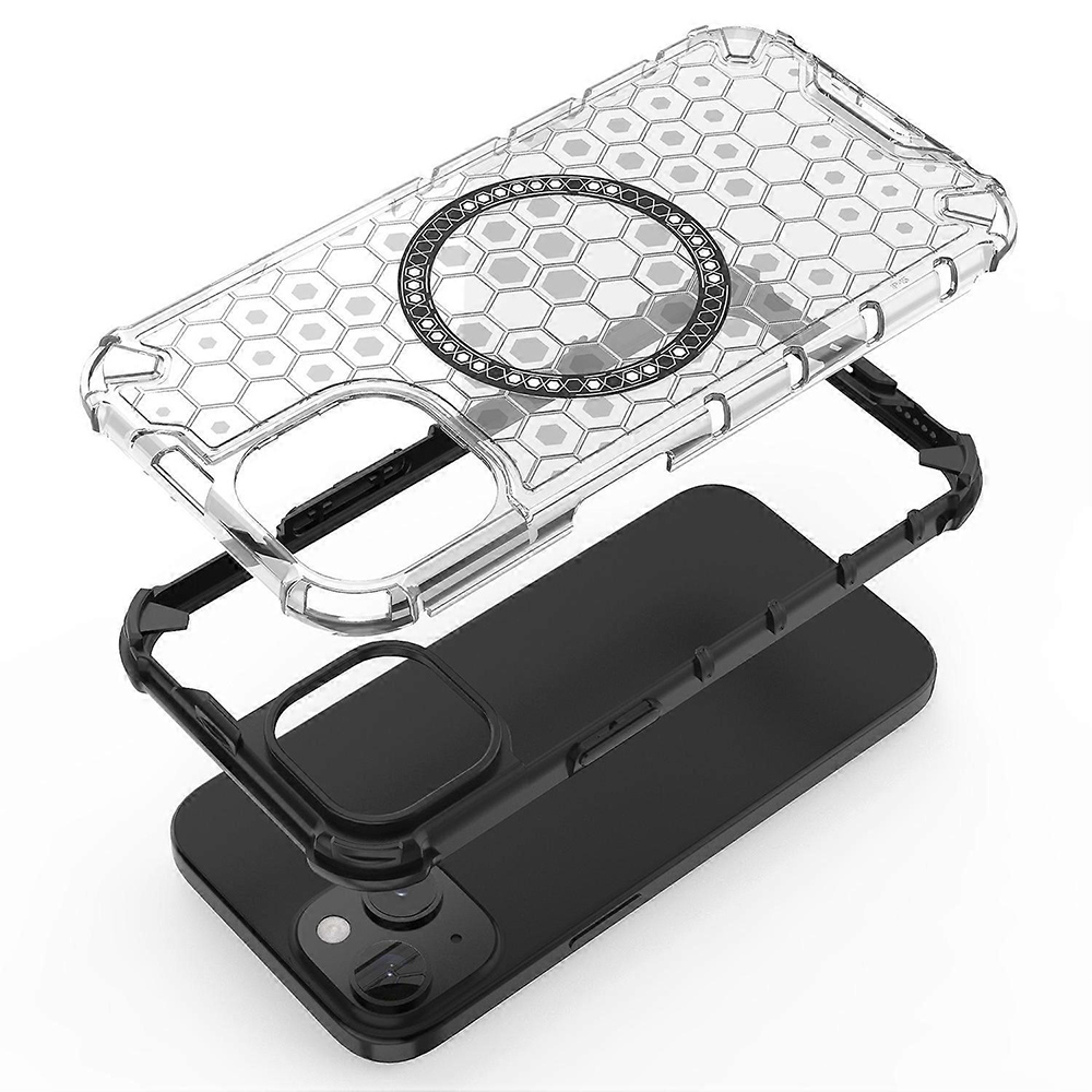 Husa HoneyComb MagSafe - iPhone 15 -Grey - Gri [6]