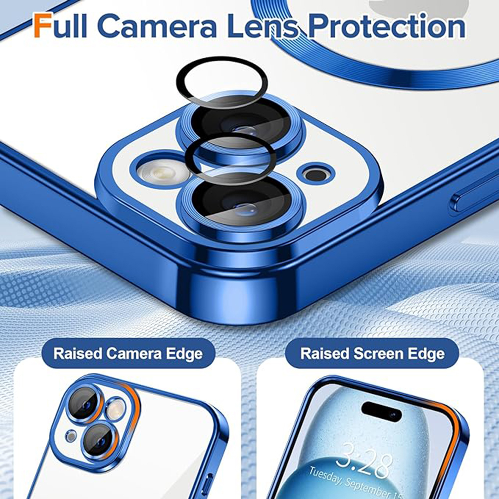 Husa Luxury Crystal MagSafe - iPhone 15 - Blue [4]