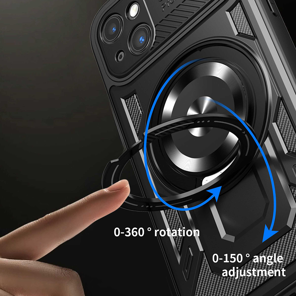 Husa tip RuggedCam pentru iPhone 15 - Gray, Gri [4]