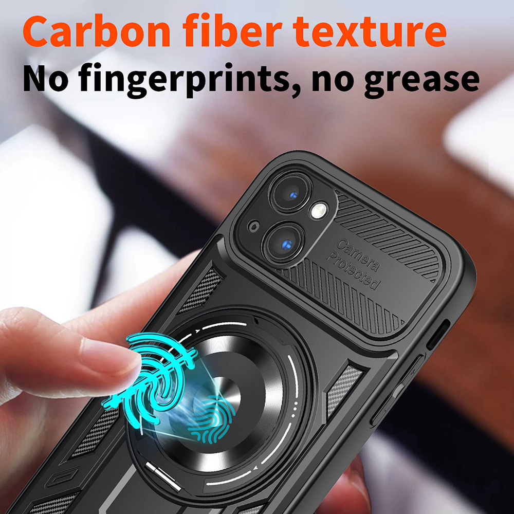 Husa tip RuggedCam pentru iPhone 15 - Gray, Gri [6]