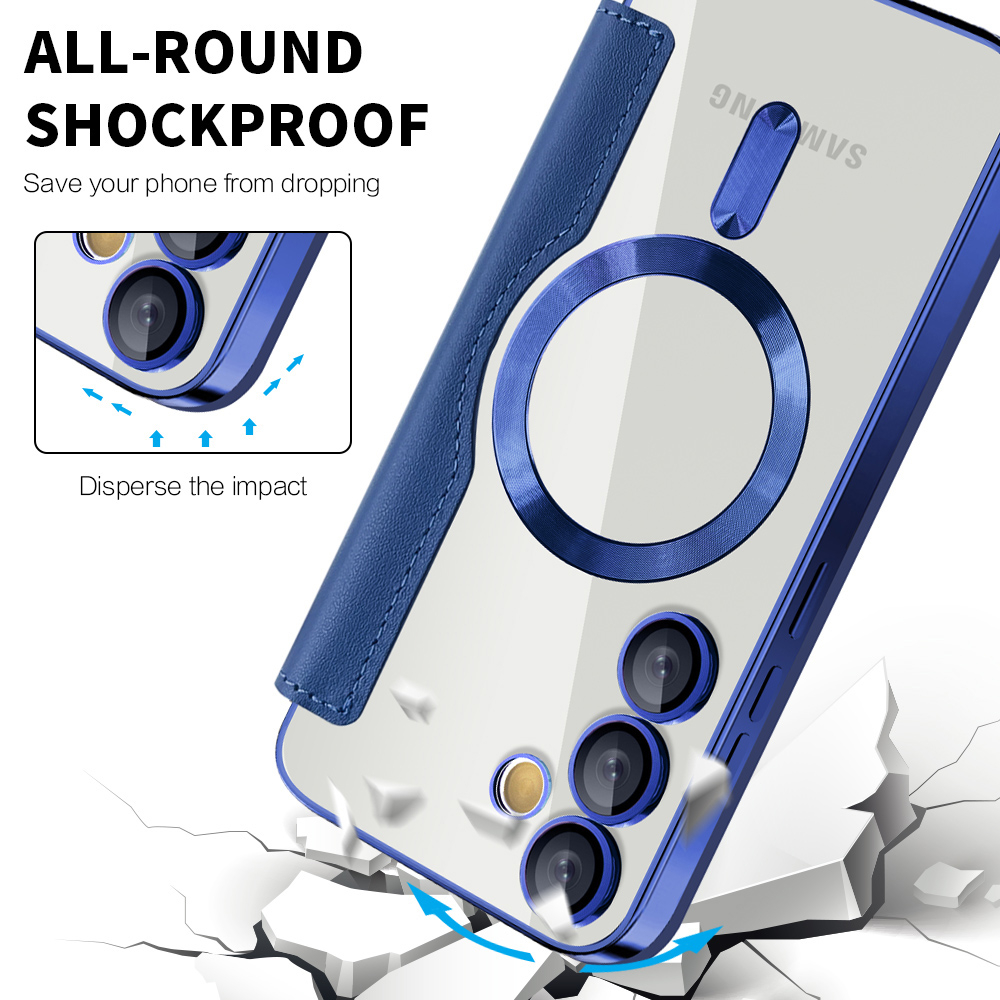 Husa SmartMag tip Carte-  Samsung Galaxy S24 FE , Blue, Albastru [5]