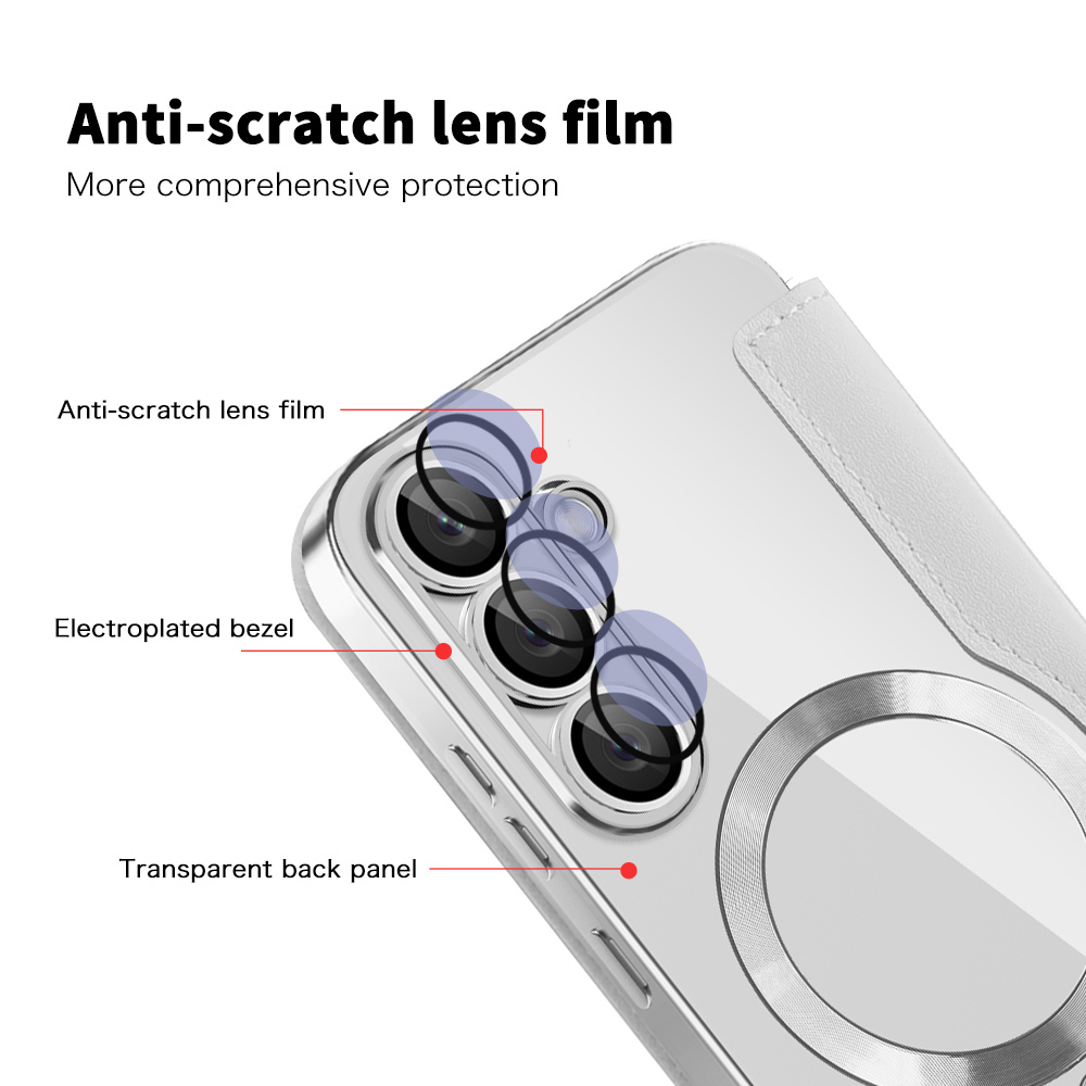 Husa SmartMag tip Carte- Samsung Galaxy S25 , Gray, Gri [5]