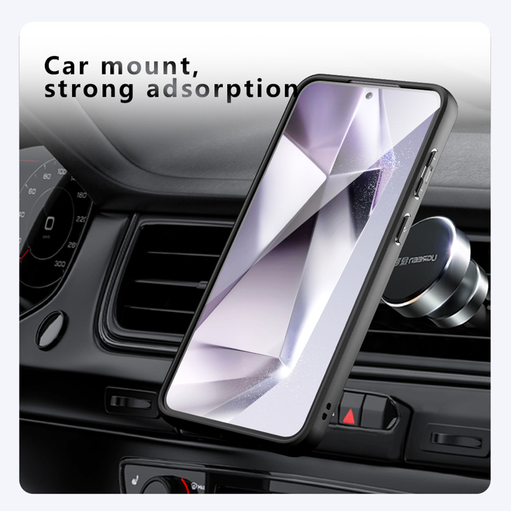 Husa tip MagSafe pentru Samsung Galaxy A56 , culoare Frosted Black, Negru [2]