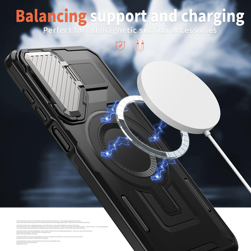 Huse tip CamVault MagSafe pentru Samsung Galaxy A56 5G , culoare Black, Negru [4]