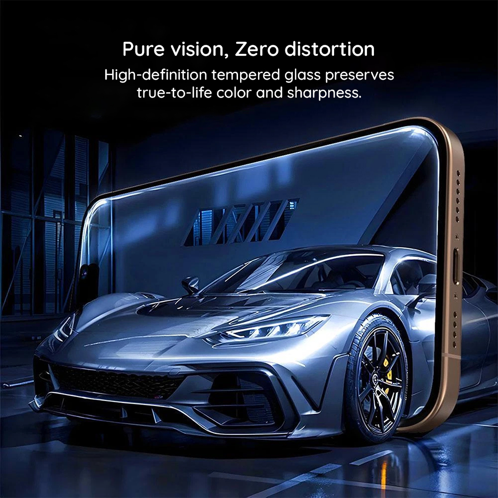 Set de 2 Folie protectie pentru iPhone 17 Pro Max, TITAN GLASS, sticla temperata, tehnologie automata de eliminare a prafului, advanced touch sensitivity, acoperire oleofoba, anti-amprente, 6.9 inch [3]