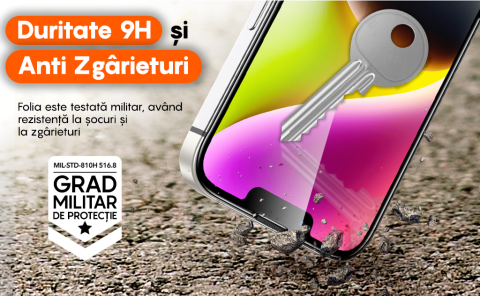 Folie Sticla Mata compatibila cu iPhone 16 Pro Max, MaxDefense+, Anti Zgarieturi, Full Glue, Full Cover 3D, Protectie Ecran 3D, Duritate Ridicata [7]