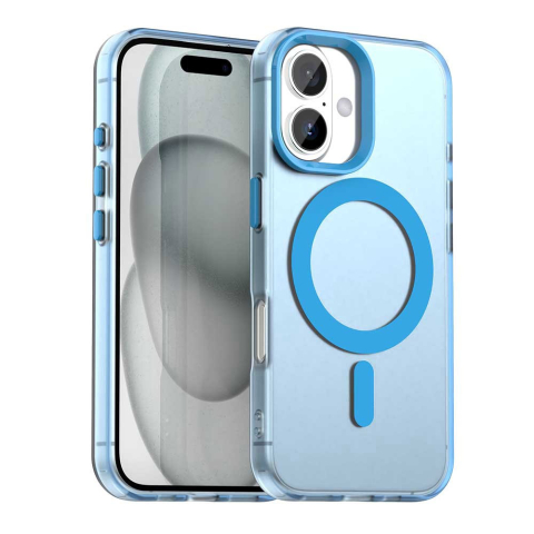 Huse protectie Telefoane Mobile - Husa CandyCase MagSafe pentru  iPhone 16 - Blue, Albastru