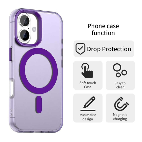 Husa CandyCase MagSafe  pentru iPhone 16 - Purple [1]