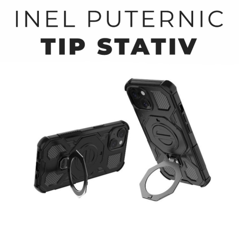 Husa tip Carbon Shield PRO - iPhone 15 - White Transparent [5]