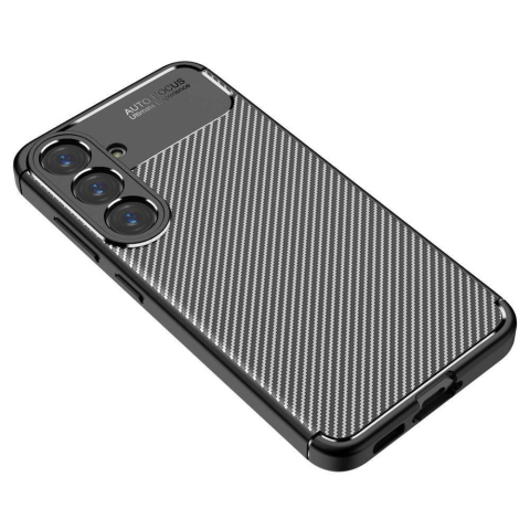 Husa CarbonFiber pentru Samsung Galaxy S25, culoare Black, Negru [1]