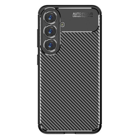 Husa CarbonFiber pentru Samsung Galaxy S25, culoare Black, Negru [2]