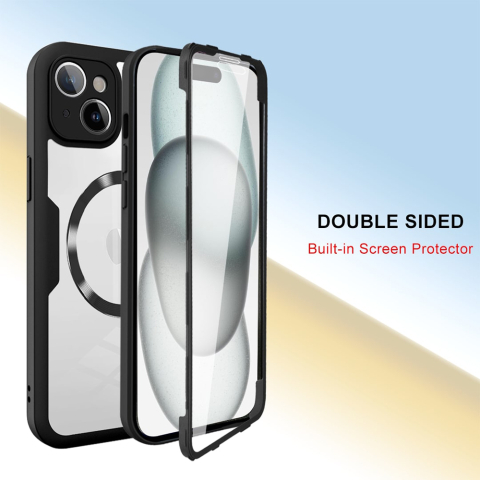 Husa ColorVerse MagSafe Series + Screen Protector pentru iPhone 15, Mov , Purple [1]