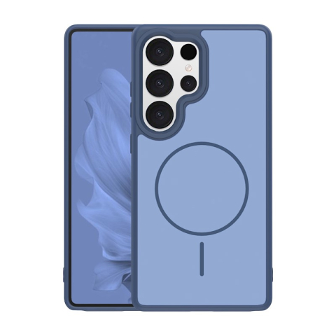 Huse protectie Telefoane Mobile - Husa cu magnet pentru Samsung Galaxy S25 Ultra, Magnetic Defense Remastered, Albastru inchis