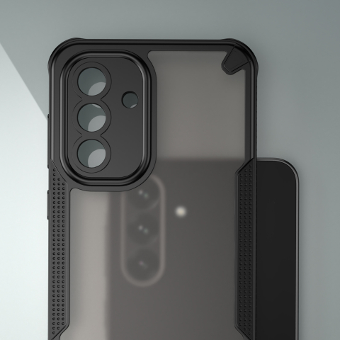 Husa  Defender Matt pentru telefon Samsung Galaxy A56-5G, neagru mat, protectie la cadere, material TPU [2]