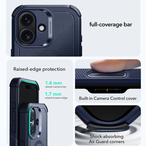 Husa ESR pentru iPhone 17  - Cyber Halolock -- Blue, Albastru [5]