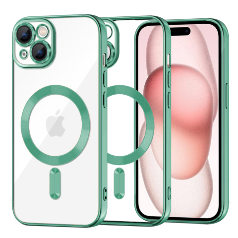 Huse protectie Telefoane Mobile - Husa Luxury Crystal Deep MagSafe - iPhone 15 - Green