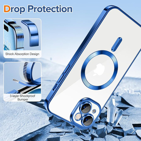 Husa Luxury Crystal MagSafe - iPhone 15 - Blue [4]