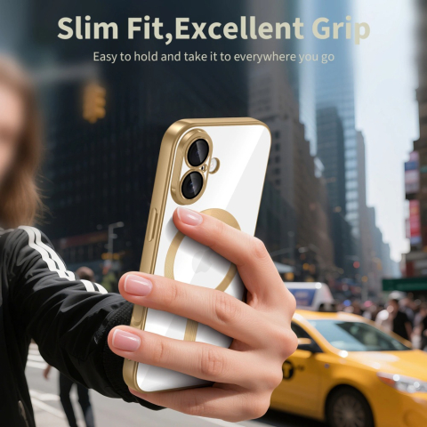 Husa Luxury Crystal MagSafe - iPhone 17 - Deep Blue, Albastru inchis [3]