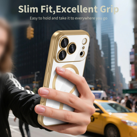 Husa MagSafe  pentru iPhone 17 Pro- Luxury Crystal - Deep Blue, Albastru [3]