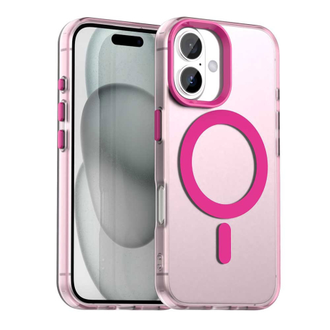 Huse protectie Telefoane Mobile - Husa MagSafe pentru iPhone 17 Roz Pink,Transparent , Techsuit - CandyCase