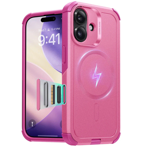 Huse protectie Telefoane Mobile - Husa pentru iPhone 17, culoare Roz - Pink  ESR - Cyber Halolock