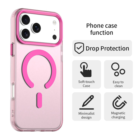 Huse protectie Telefoane Mobile - Husa pentru iPhone 17 Pro,CandyCase MagSafe - iPhone 17 Pro - Roz, Pink