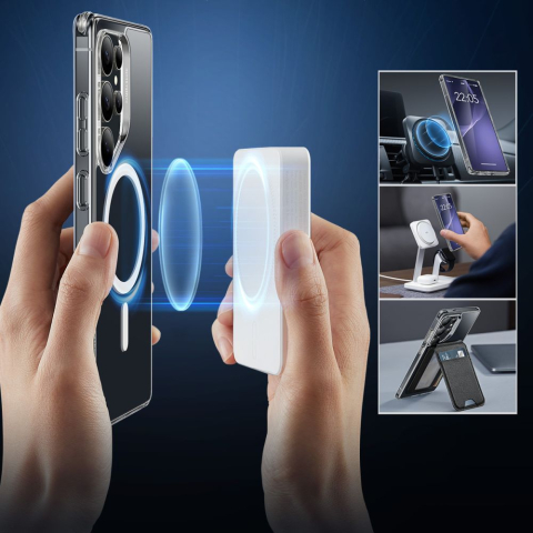 Husa pentru Samsung Galaxy S25 Ultra - Classic Hybrid HaloLock -- Clear [3]