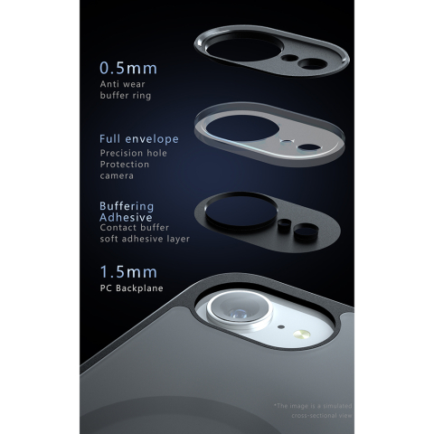 Husa PureFrost MagSafe iPhone 15 - Frosted Black [5]