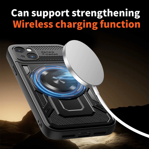 Husa tip RuggedCam pentru iPhone 15 - Gray, Gri [4]