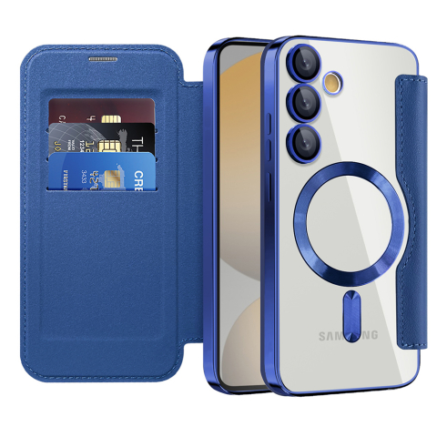 Huse protectie Telefoane Mobile - Husa SmartMag tip Carte-  Samsung Galaxy S24 FE , Blue, Albastru