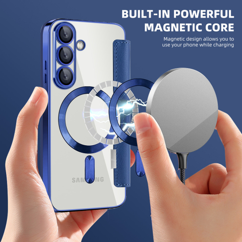 Husa SmartMag tip Carte- Samsung Galaxy S25 , Albastru Inchis [3]