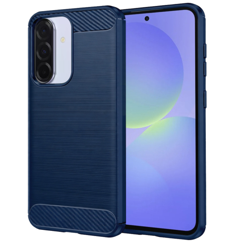 Huse protectie Telefoane Mobile - Husa tip Carbon Silicone - Samsung Galaxy A37 , culoare Blue, Albastru
