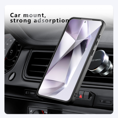 Husa tip MagSafe pentru Samsung Galaxy A56 , culoare Frosted Black, Negru [1]