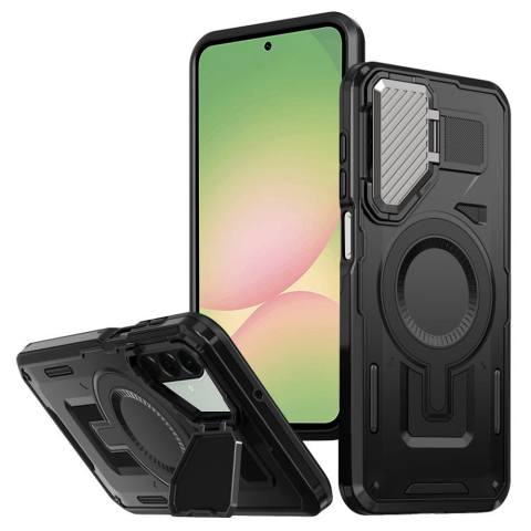 Huse protectie Telefoane Mobile - Huse tip CamVault MagSafe pentru Samsung Galaxy A56 5G , culoare Black, Negru