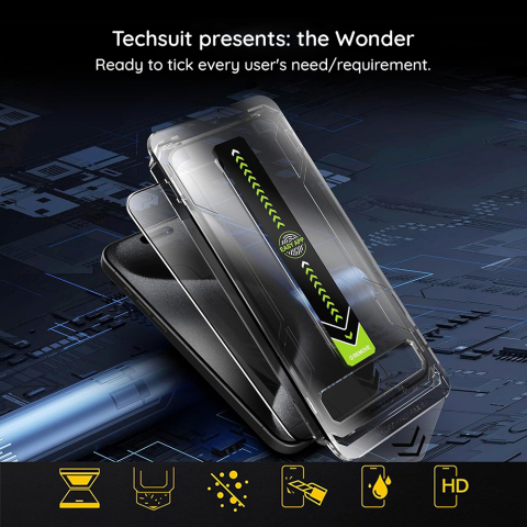 Set de 2 Folie protectie pentru iPhone 17 Pro Max, TITAN GLASS, sticla temperata, tehnologie automata de eliminare a prafului, advanced touch sensitivity, acoperire oleofoba, anti-amprente, 6.9 inch [1]