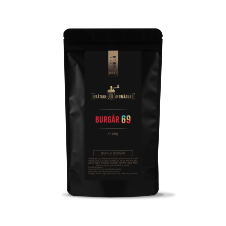 Mixuri&Condimente Pungulita (refill) - Mix de condimente pentru Burger/Burgar/carne macinata, Burgar 69, Rub, Marinada uscata, 100g, Refill punga ziplock