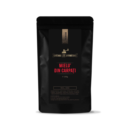 Mixuri&Condimente Pungulita (refill) - Mix de Condimente pentru carne de miel/oaie, Mielu' din Carpati, Rub, Marinada Uscata, 100g, Refill punga ziplock