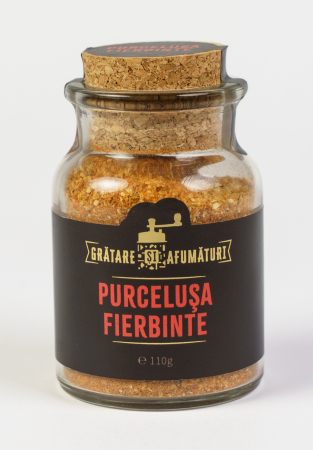 Mixuri&Condimente Sticluta - Mix de condimente pentru carne de porc/pulled pork, Purcelusa Fierbinte, Rub/Marinada uscata, 110 g