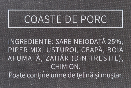 Mix de condimente pentru coaste de porc/vita, Costite Pacatoase, Rub/Marinada uscata, 110g [1]