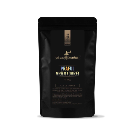 Mixuri&Condimente Pungulita (refill) - Mix de condimente pentru Detoxifiere/Intarirea imunitatii/Plus de energie/Mentine echilibrul pielii/Proprietati antioxidante, Praful Vrajitoarei, 100g, Refill punga ziplock